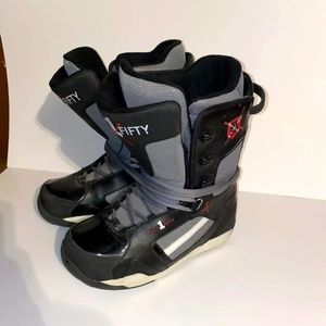 Fifty 1 Fifty Snow Boots Size 8 Black/Grey